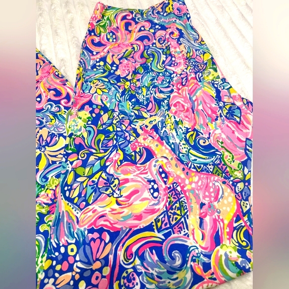 Lilly Pulitzer Palazzo Pants, Like New, Women's Size Medium, 60 Animal Pop Up - Picture 4 of 8